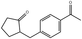 2-[(4-Acetylphenyl)methyl]cyclopentan-1-one Struktur