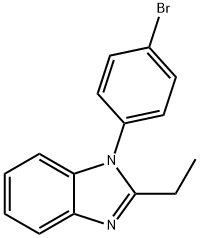 1-(4-ブロモフェニル)-2-エチル-1H-ベンゾイミダゾール 化学構造式