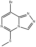 8-Bromo-5-(methylthio)[1,2,4]triazolo[4,3-c]pyrimidine Struktur