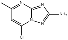 7-chloro-5-methyl-[1,2,4]triazolo[1,5-a]pyrimidin-2-amine 化学構造式
