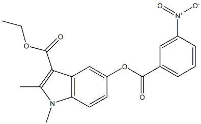 ethyl 1,2-dimethyl-5-((3-nitrobenzoyl)oxy)-1H-indole-3-carboxylate