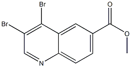 3,4-Dibromo-quinoline-6-carboxylic acid methyl ester Struktur