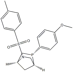 (1S,4S,5S)-5-(4-methoxyphenyl)-2-tosyl-2-aza-5-phosphabicyclo[2.2.1]heptane Struktur