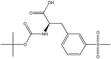 (R)-2-((tert-butoxycarbonyl)amino)-3-(3-(methylsulfonyl)phenyl)propanoic acid Struktur