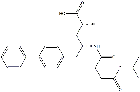 (2R,4S)-4-([1,1'-Biphenyl]-4-ylmethyl)-2-methyl-4-[4-(propan-2-yloxy)-4-oxobutanamido]butanoic acid Structure