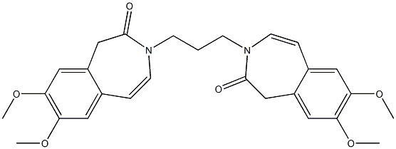 3,3'-(propane-1,3-diyl)bis(7,8-dimethoxy-1,3-dihydro-2H-benzo[d]azepin-2-one) Struktur