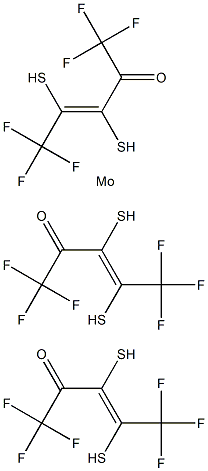 Molybdenum tris(1-(trifluoroacetyl)-2-(trifluoromethyl)ethane-1,2-dithiolene) Struktur