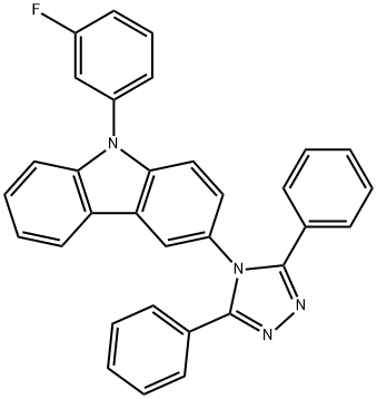 3-(3,5-diphenyl-4H-1,2,4-triazol-4-yl)-9-(3-fluorophenyl)-9H-carbazole Structure