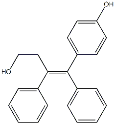 (E)-4-(4-hydroxy-1,2-diphenylbut-1-enyl)phenol 结构式