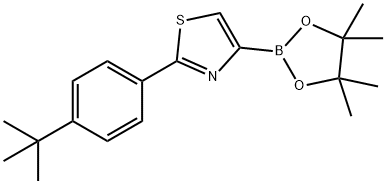 2-(4-tert-Butylphenyl)thiazole-4-boronic acid pinacol ester,1402233-58-2,结构式