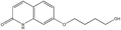 7-(4-hydroxybutoxy)quinolin-2(1H)-one Struktur