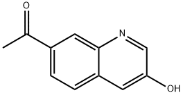 1-(3-羟基喹啉-7-基)乙-1-酮, 1958100-86-1, 结构式