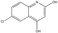 2,4-二羟基-6-氯喹啉, , 结构式