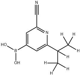 2-(iso-Propyl-d7)-6-cyanopyridine-4-boronic acid Struktur