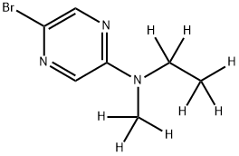 2-Bromo-5-(methylethylamino-d8)-pyrazine Struktur