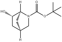 (1S,4R,6S)-6-羟基-2-氮杂双环[2.2.1]庚烷-2-羧酸叔丁酯 结构式