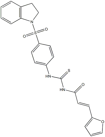 N-({[4-(2,3-dihydro-1H-indol-1-ylsulfonyl)phenyl]amino}carbonothioyl)-3-(2-furyl)acrylamide