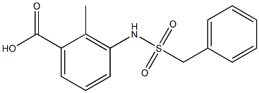 2-methyl-3-(phenylmethylsulfonamido)benzoic acid Struktur