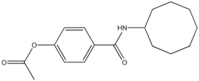4-(cyclooctylcarbamoyl)phenyl acetate Struktur