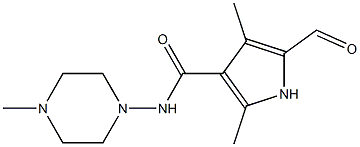 5-formyl-2,4-dimethyl-N-(4-methylpiperazin-1-yl)-1H-pyrrole-3-carboxamide Structure