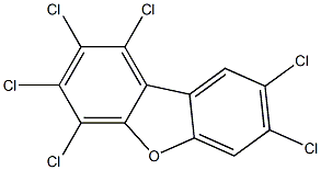 1,2,3,4,7,8-HEXACHLORODIBENZOFURAN (13C12, 99%) 50 ug/ml in Nonane,,结构式