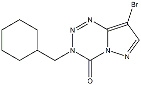 8-bromo-3-(cyclohexylmethyl)pyrazolo[5,1-d][1,2,3,5]tetrazin-4(3H)-one Struktur