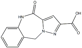 10-Oxo-9,10-dihydro-4H-3,3a,9-triaza-benzo[f]azulene-2-carboxylic acid Struktur