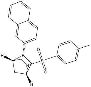 (1S,4S,5R)-5-(naphthalen-2-yl)-2-tosyl-2-aza-5-phosphabicyclo[2.2.1]heptane Struktur