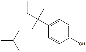 4-(1-乙基-1,4-二甲基戊基)苯酚, , 结构式