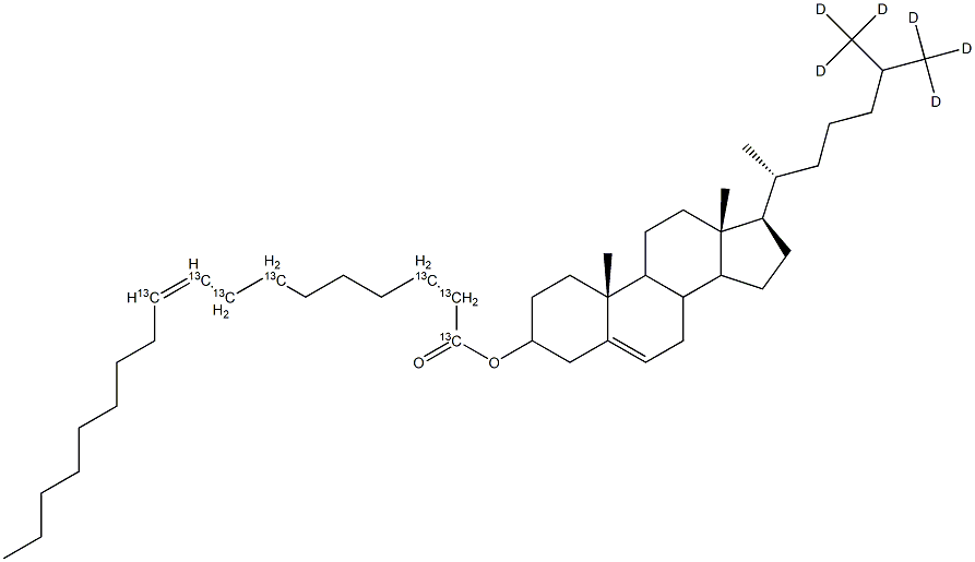 Cholesteryl-26,26,26,27,27,27-d6 oleate-1,2,3,7,8,9,10-13C7