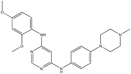  N4-(2,4-dimethoxyphenyl)-N6-(4-(4-methylpiperazin-1-yl)phenyl)pyrimidine-4,6-diamine