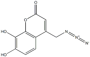 4-azidomethyl- 7,8-dihydroxycoumarin Structure
