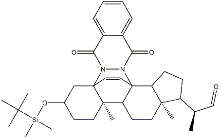  (2S)-2-[(6R,10R)-13-{[tert-Butyl(dimethyl)silyl]oxy}-6,10-dimethyl-17,24-dioxo-16,25-diazaheptacyclo
[13.10.2.01,9.02,6.010,15.016,25.018,23]heptacosa-18,20,22,26-tetraen-5-yl]propanal