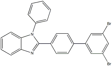 2-(3',5'-dibromo-[1,1'-biphenyl]-4-yl)-1-phenyl-1H-benzo[d]imidazole Struktur