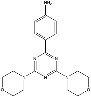 4-(4,6-二吗啉-4-基-1,3,5-三嗪-2-基)苯胺, , 结构式