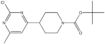 tert-butyl 4-(2-chloro-6-methylpyrimidin-4-yl)piperidine-1-carboxylate Structure