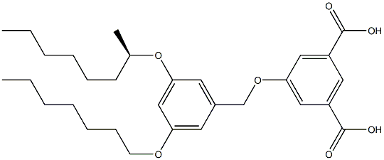 (R)-5-(3-(heptyloxy)-5-(octan-2-yloxy)benzyloxy)isophthalic acid,,结构式