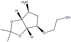 2-(((3aS,4R,6S,6aR)-6-amino-2,2-dimethyltetrahydro-4H-cyclopenta[d][1,3]dioxol-4-yl)oxy)ethan-1-ol 结构式