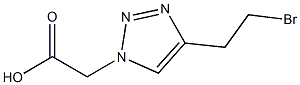 2-(4-(2-bromoethyl)-1H-1,2,3-triazol-1-yl)acetic acid Structure