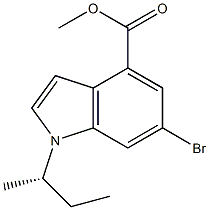 (S)-methyl 6-bromo-1-sec-butyl-1H-indole-4-carboxylate Structure