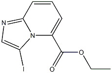 3-Iodo-imidazo[1,2-a]pyridine-5-carboxylic acid ethyl ester Struktur