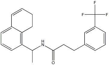 N-(1-(7,8-dihydronaphthalen-1-yl)ethyl)-3-(3-(trifluoromethyl)phenyl)propanamide Structure