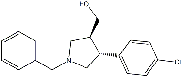 ((3S,4R)-1-benzyl-4-(4-chlorophenyl)pyrrolidin-3-yl)methanol Structure