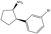 (1R,2R)-2-(3-bromophenyl)cyclopentanamine Structure