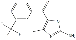 (2-amino-4-methyloxazol-5-yl)(3-(trifluoromethyl)phenyl)methanone Structure
