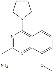 (8-methoxy-4-(pyrrolidin-1-yl)quinazolin-2-yl)methanamine Structure