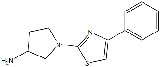 1-(4-phenylthiazol-2-yl)pyrrolidin-3-amine Structure