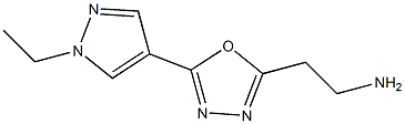 2-(5-(1-ethyl-1H-pyrazol-4-yl)-1,3,4-oxadiazol-2-yl)ethanamine,,结构式