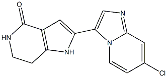 2-(7-chloroimidazo[1,2-a]pyridin-3-yl)-6,7-dihydro-1H-pyrrolo[3,2-c]pyridin-4(5H)-one Struktur