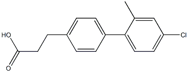 3-(4'-chloro-2'-methylbiphenyl-4-yl)propanoic acid 化学構造式